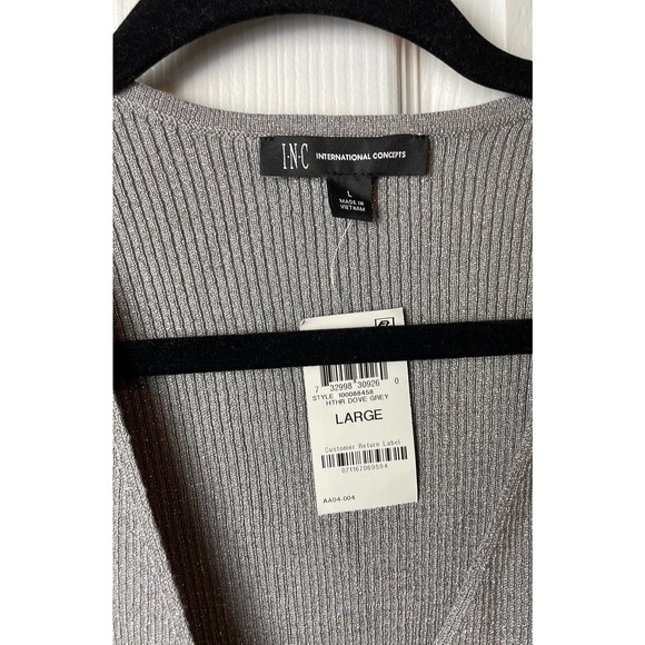 Fashion heather dove grey  stretch Sweater - Picture 1 of 6